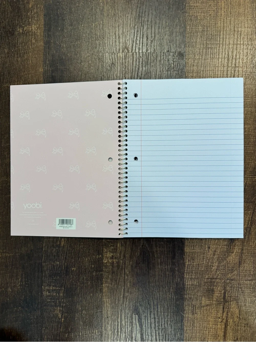 LoveShackFancy x target yoobi ikat rose l 1 subject notebook and blue bow pen